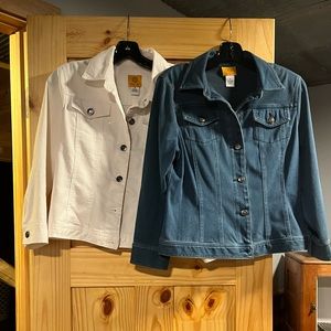 Two Ruby Red Jean jackets new size 8